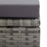 vidaXL 5-delige Tuinset poly rattan en acaciahout antraciet