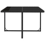 vidaXL 9-delige Tuinset met kussens poly rattan zwart