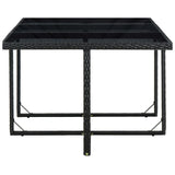 vidaXL 11-delige Tuinset met kussens poly rattan zwart