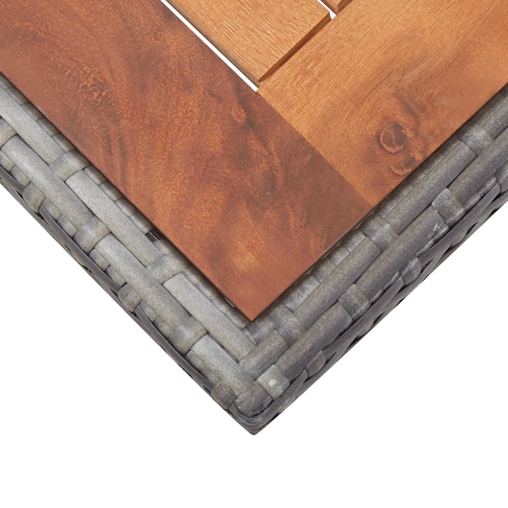 vidaXL 11-Piece Garden Dining Set with Cushions Poly Rattan Black