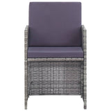 vidaXL 11-Piece Garden Dining Set with Cushions Poly Rattan Black