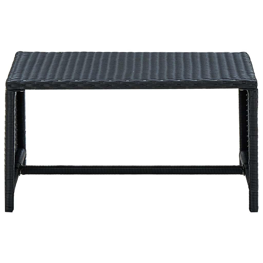 vidaXL 4-delige Loungeset met kussens poly rattan zwart