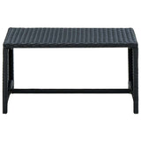 vidaXL 4-delige Loungeset met kussens poly rattan zwart