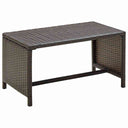 vidaXL Salontafel 70x40x38 cm poly rattan zwart