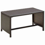 vidaXL Salontafel 70x40x38 cm poly rattan zwart