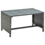vidaXL Salontafel 70x40x38 cm poly rattan zwart