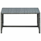vidaXL Salontafel 70x40x38 cm poly rattan zwart