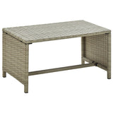 vidaXL Salontafel 70x40x38 cm poly rattan zwart