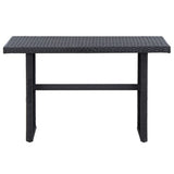 vidaXL 3-delige Loungeset met kussens poly rattan zwart