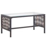 vidaXL 4-Piece Poly Rattan Lounge Set with Cushions Black