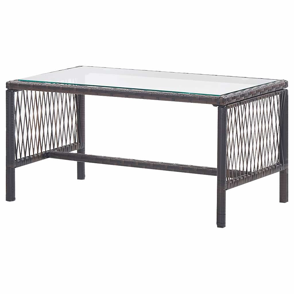 vidaXL 4-Piece Poly Rattan Lounge Set with Cushions Black