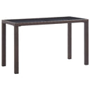 vidaXL Tuintafel 123x60x74 cm poly rattan zwart