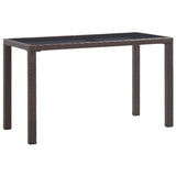 vidaXL Tuintafel 123x60x74 cm poly rattan zwart