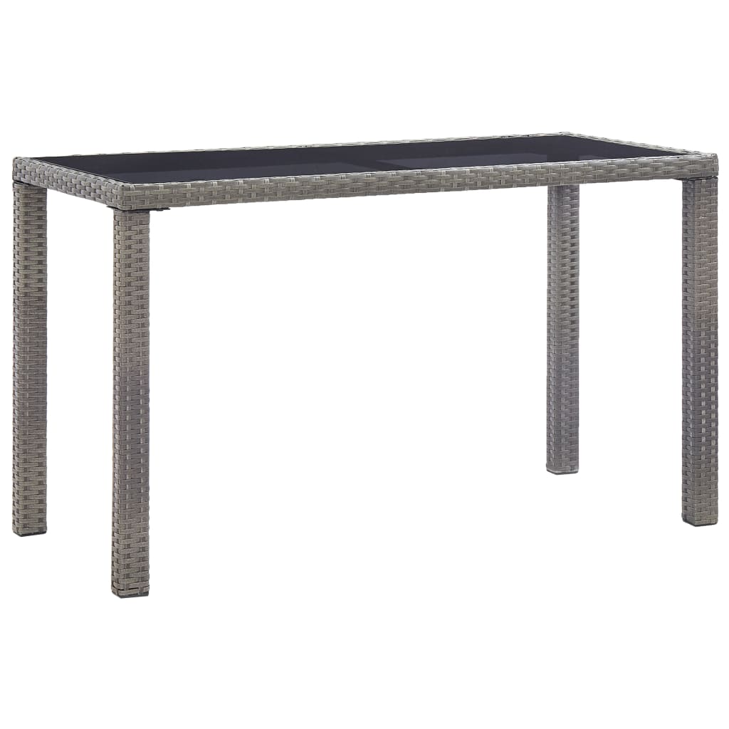 vidaXL Tuintafel 123x60x74 cm poly rattan zwart