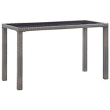 vidaXL Tuintafel 123x60x74 cm poly rattan zwart