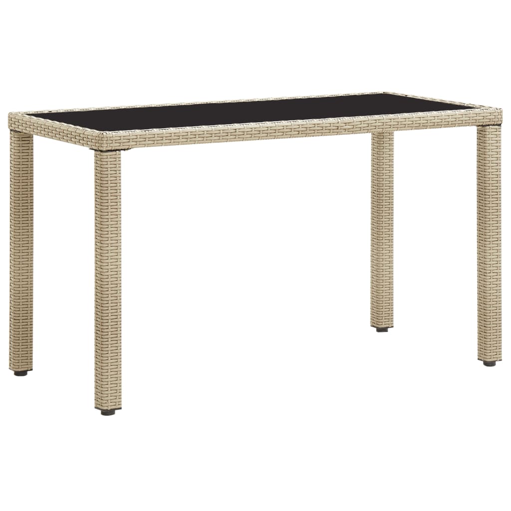 vidaXL Tuintafel 123x60x74 cm poly rattan zwart