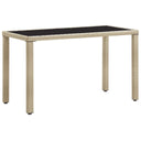 vidaXL Tuintafel 123x60x74 cm poly rattan zwart