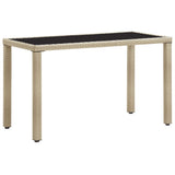 vidaXL Tuintafel 123x60x74 cm poly rattan zwart