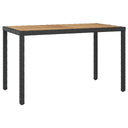 vidaXL Tuintafel 123x60x74 cm poly rattan zwart