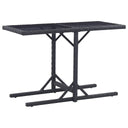 vidaXL Tuintafel massif acaciahout en poly rotin beige