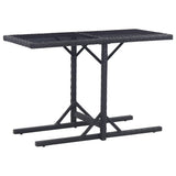 vidaXL Tuintafel massief acaciahout en poly rattan beige