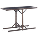 vidaXL Tuintafel massif acaciahout en poly rotin beige