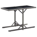 vidaXL Tuintafel massif acaciahout en poly rotin beige
