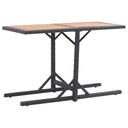 vidaXL Tuintafel massif acaciahout en poly rotin beige
