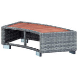 vidaXL Step stool 92x45x25 cm poly rattan black