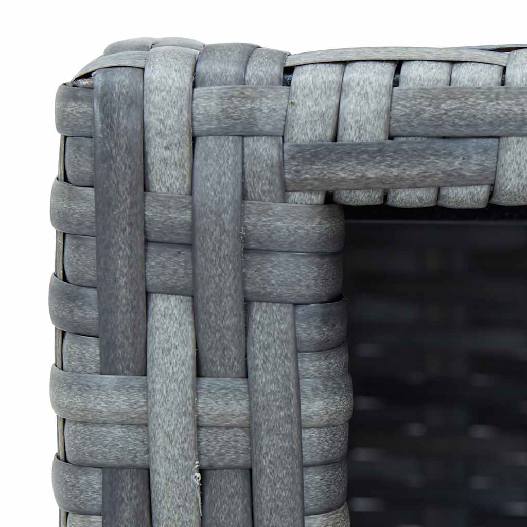 vidaXL Step stool 92x45x25 cm poly rattan black
