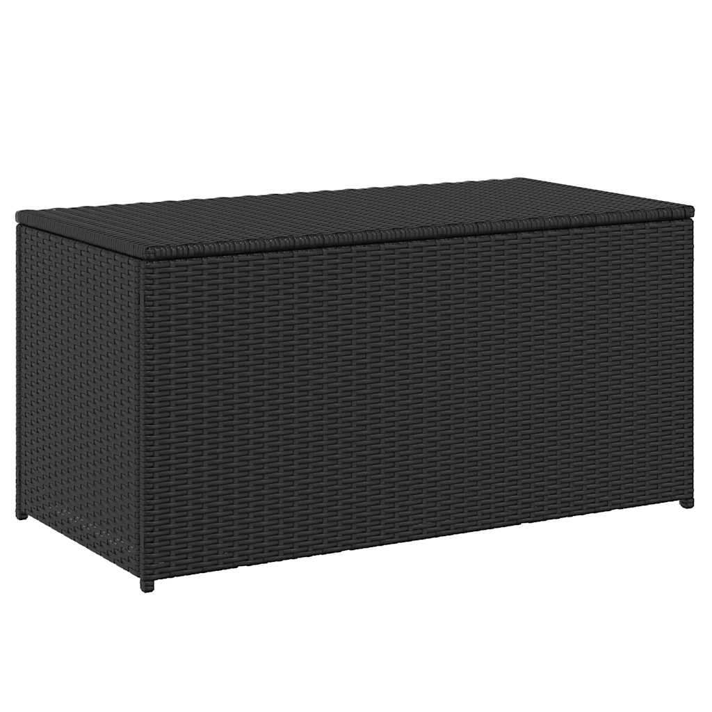 vidaXL Garden Storage Box 283 L Poly Rattan Black