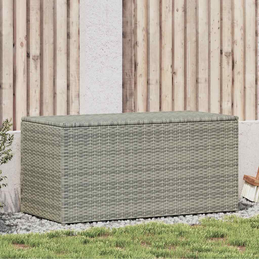 vidaXL Garden Storage Box 283 L Poly Rattan Black