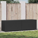 vidaXL Garden Storage Box 283 L Poly Rattan Black