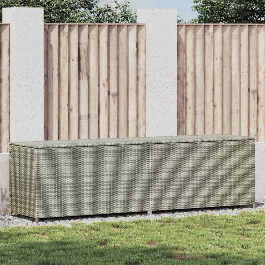 vidaXL Garden Storage Box 283 L Poly Rattan Black