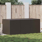 vidaXL Garden Storage Box 283 L Poly Rattan Black