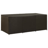 vidaXL Garden Storage Box 283 L Poly Rattan Black