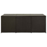 vidaXL Garden Storage Box 283 L Poly Rattan Black