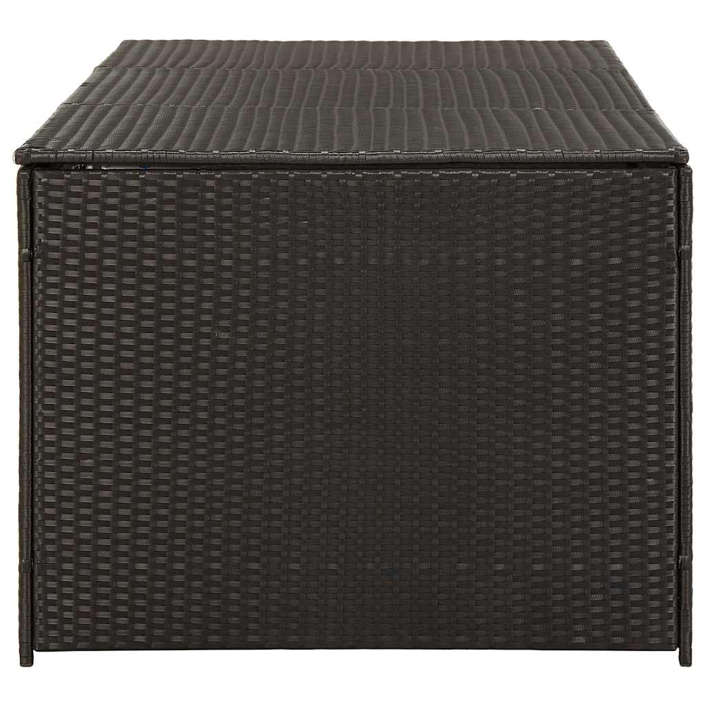 vidaXL Garden Storage Box 283 L Poly Rattan Black