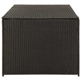 vidaXL Garden Storage Box 283 L Poly Rattan Black