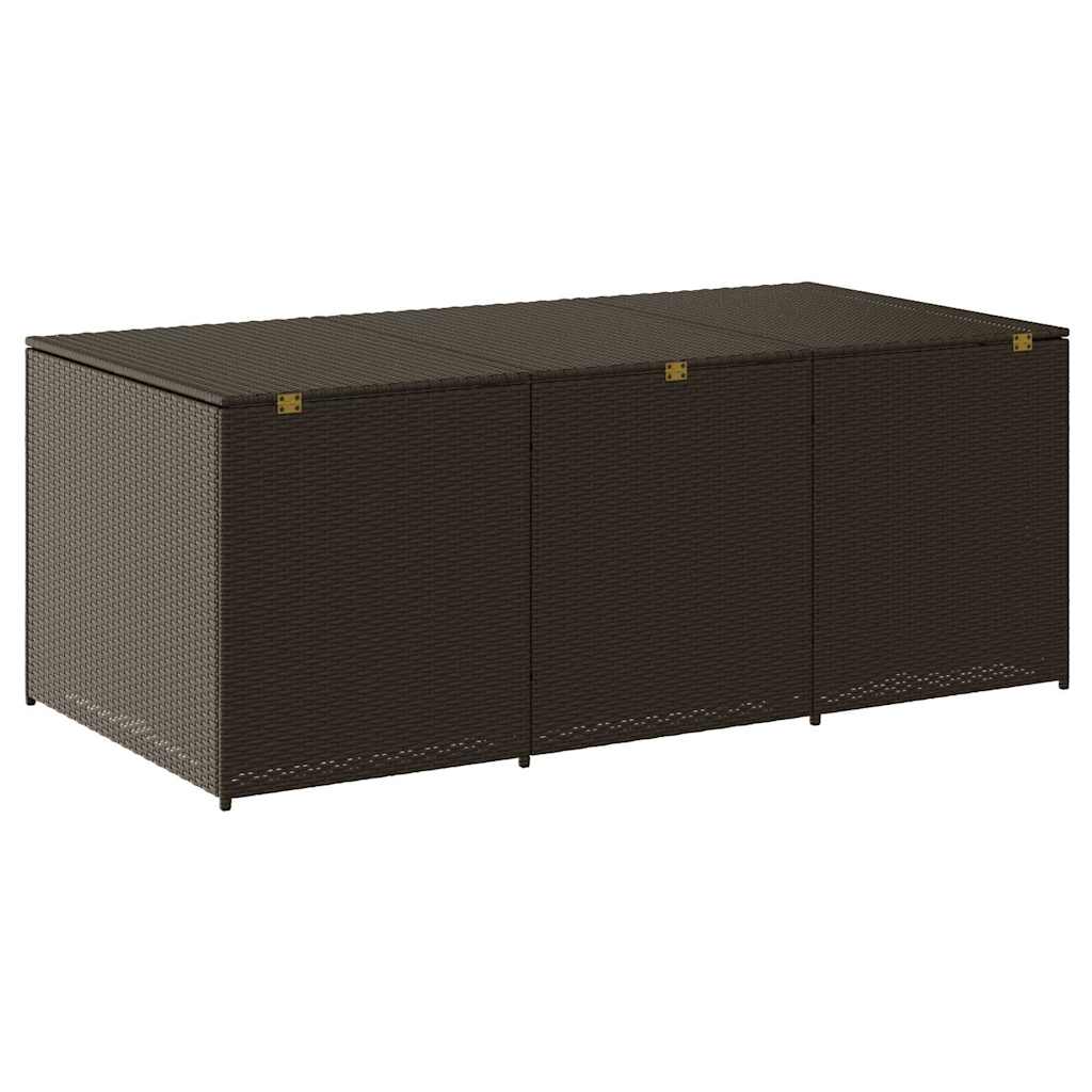vidaXL Garden Storage Box 283 L Poly Rattan Black