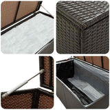 vidaXL Garden Storage Box 283 L Poly Rattan Black
