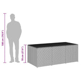vidaXL Garden Storage Box 283 L Poly Rattan Black