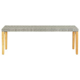 vidaXL Tuinbank 80 cm poly rattan zwart