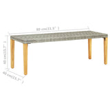 vidaXL Tuinbank 80 cm poly rattan zwart