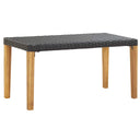 vidaXL Garden bench 120 cm poly rattan and solid acacia wood black