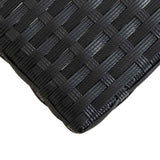 vidaXL Garden bench 120 cm poly rattan and solid acacia wood black