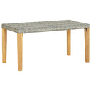 vidaXL Garden bench 120 cm poly rattan and solid acacia wood black