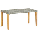 vidaXL Garden bench 120 cm poly rattan and solid acacia wood black