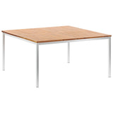 vidaXL Tuintafel 140x80x75 cm massief teakhout en roestvrij staal