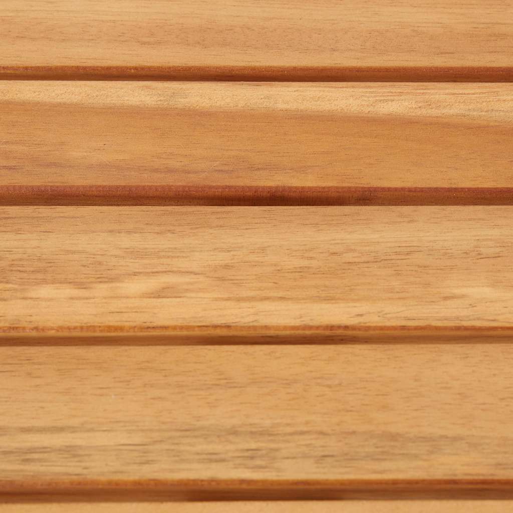 vidaXL Barstoelen 2 st massief acaciahout en roestvrij staal